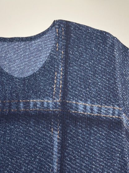 Issey Miyake Pleats Please Denim Look T-shirt