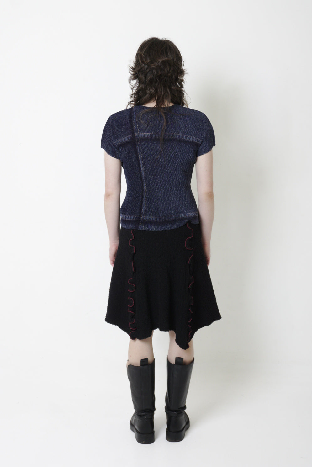 Issey Miyake Pleats Please Denim Look T-shirt
