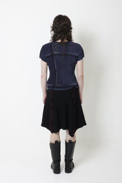 Issey Miyake Pleats Please Denim Look T-shirt